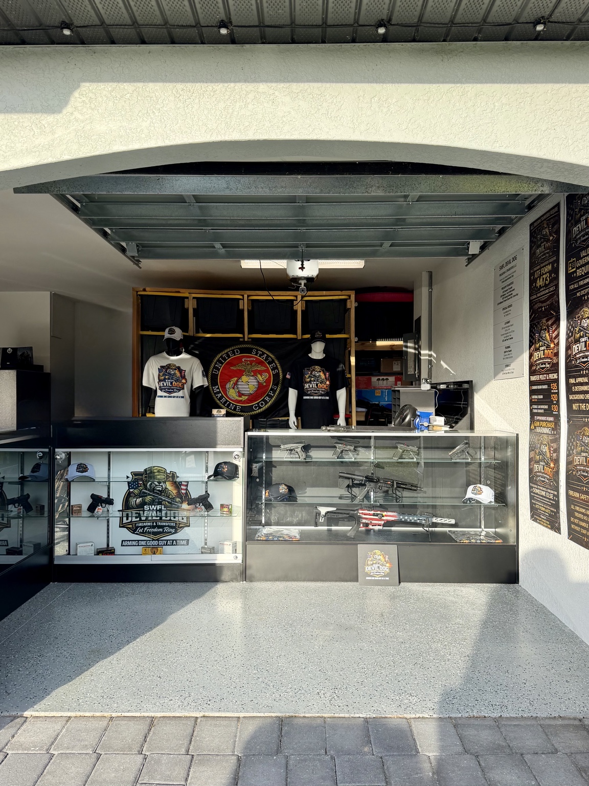 SWFL Devil Dog Firearms storefront with open showroom in Cape Coral, FL